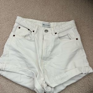 White Zara Jean Shorts